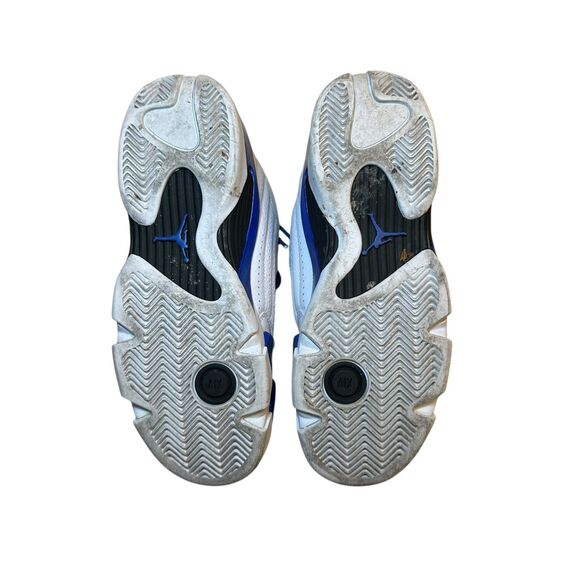 Nike Air Jordan 14 Retro GS Hyper Royal/Black/White Youth 4.5 Unisex 487524-104 - Picture 5 of 11